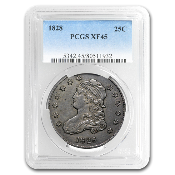 1828 Capped Bust Quarter XF-45 PCGS 1828 Capped Bust Quarter XF-45 PCGS